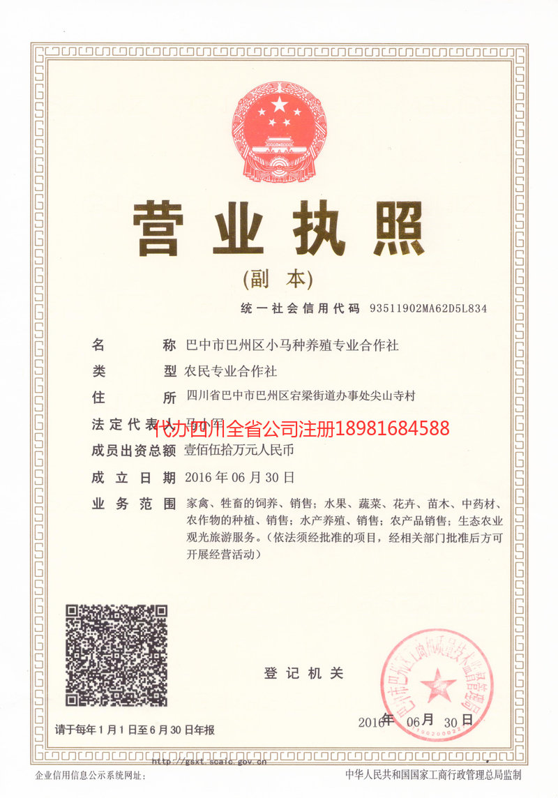 乐至乐至小马种养殖专业合作社